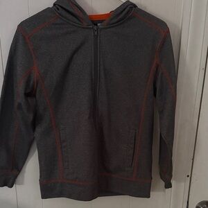 STARTER Gray Hoodie with Orange Accents